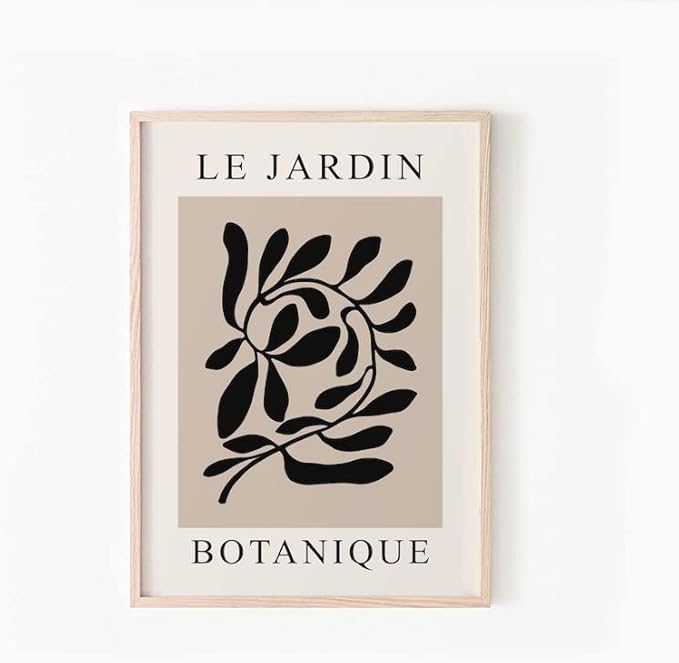 12x16in Unframed Neutral Botanical Wall Art Set of 3,Vintage Floral Exhibition Poster,Boho Wall Décor,Real Quality Canvas Paintings Decoration in Bathroom,Living Room,Bedroom