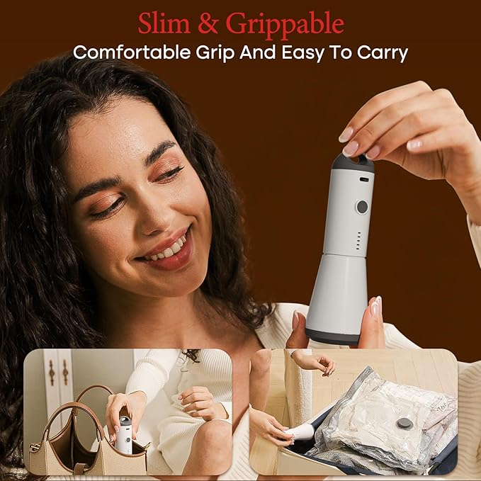 12 Pack Vacuum Bags for Travel with Rechargeable air Pump, Carry-on Size Vacuum Seal Bags for Luggage and Suitcase Compression, Space Saver for Clothes and Clothing Travel