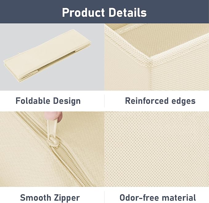 DIMJ Drawer Organizer Clothes Storage - 24 Pack Baby Dresser Organizer for Nursery, Small Fabric Closet Drawer Organizer Bins for Underwears Socks, Foldable Storage Dividers Organization for Bedroom