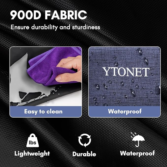 Ytonet Wearable Cleaning Caddy Bag, Large Cleaning Supplies Organizer with 4 Foldable Dividers, Kitchen Caddy Organizer with Handle & Adjustable Shoulder Straps for Cleaners & Housekeeper, Blue