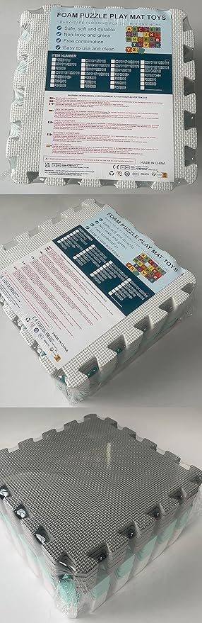 YIMINYUER® 20 Tiles (30cm×30cm×1cm Each Tile) Baby Soft Puzzle Play Mats, Kids Thick EVA Foam Floor, Toddlers & Children's Soft Interlocking Mat R01R08R12G301020