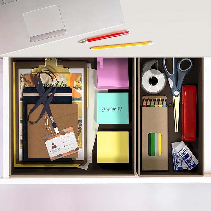 Simple Houseware Underwear Drawer Organizer for Lingerie/Undergarment/Bra/Panty/Sock/Onesie, Set of 6, Brown