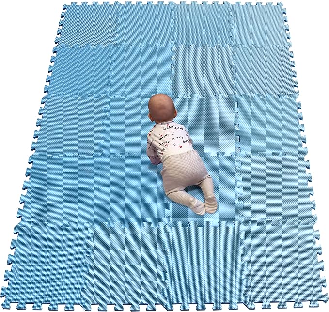 YIMINYUER® 20 Tiles (30cm×30cm×1cm Each Tile) Baby Soft Puzzle Play Mats, Kids Thick EVA Foam Floor, Toddlers & Children's Soft Interlocking Mat R07G301020