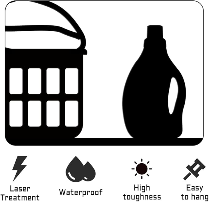 XORT Laundry Room Decor Sign, Vintage Metal Laundry Sign Wall Hanging Decoration for Laundry Room Shelf Laundry Wall Art. (Black - 10 x 12 inch)