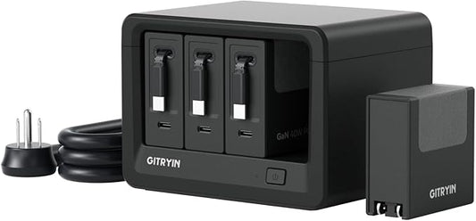 12-in-1 Desktop Charging Station with 3 Retractable Type-C Chargers and 1 Lightning Charger, 40W USB-C Power Strip with Flat Plug, Extension Cord with 1020J Surge Protection for Home Office