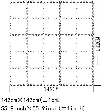 YIMINYUER® 25 Tiles (30cm×30cm×1cm Each Tile) Baby Soft Puzzle Play Mats, Kids Thick EVA Foam Floor, Toddlers & Children's Soft Interlocking Mat R11G301025