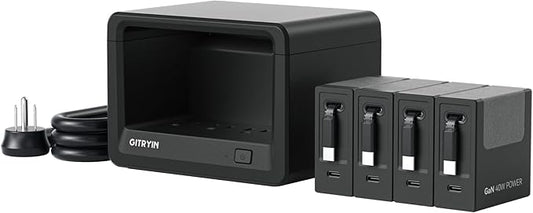 12-in-1 Desktop Charging Station with 4 Retractable Type-C Wall Chargers, 40W USB-C Power Strip with Flat Plug, Extension Cord with 1020J Surge Protection for Home Office