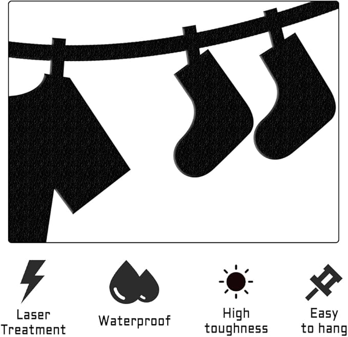 XORT Laundry Room Decor Sign, Vintage Metal Laundry Sign Wall Art for Modern Home, Kitchen, Bathroom Hanging Decoration. (Black - 12 x 14 inch)