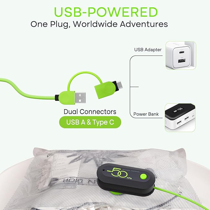 18 Pack Vacuum Bags for Travel with USB Pump, Compression Travel Vacuum Bags for Luggage and Suitcase, Carry-on Size Space Saver Bags for Clothes and Clothing