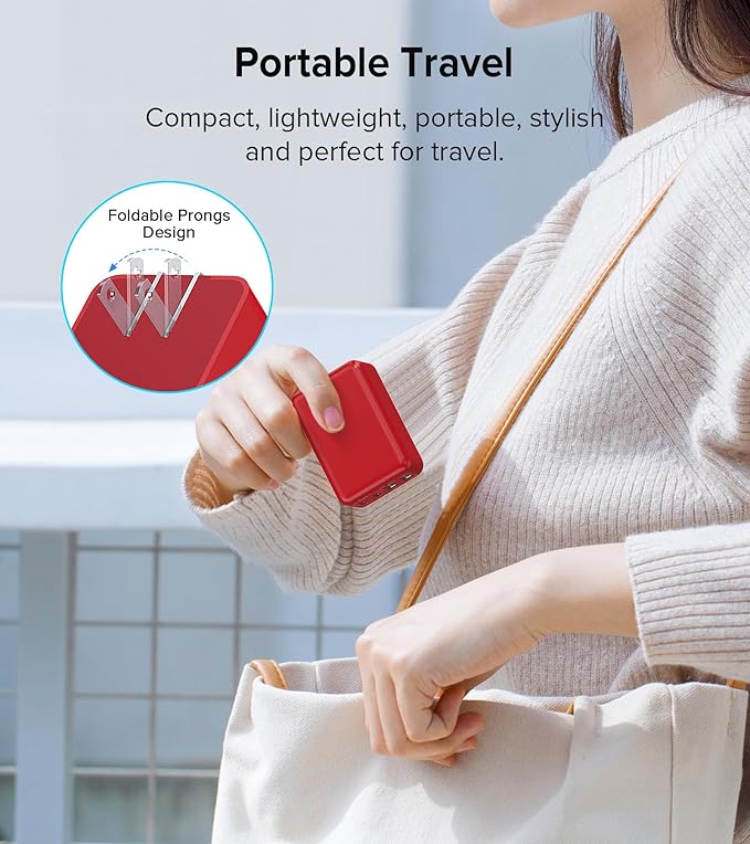 [2-Pack] Flat USB C Wall Charger,40W Fast USB C Charger Block,4-Port PD Power Adapter +QC Wall Plug Multiport Type C Charging Block Cube Compatible with iPhone 16 15 14 13 12 11 Pro Max XR XS 8 7(Red)