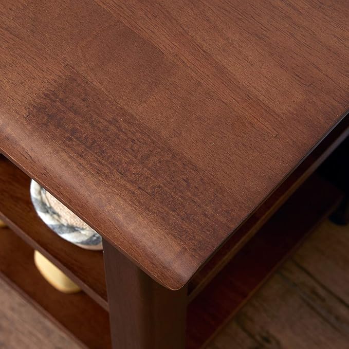 XKZG Storage Bench Wooden Shoe Rack Bench Rustic Solid Wood Entryway Bench (Brown,23.6")