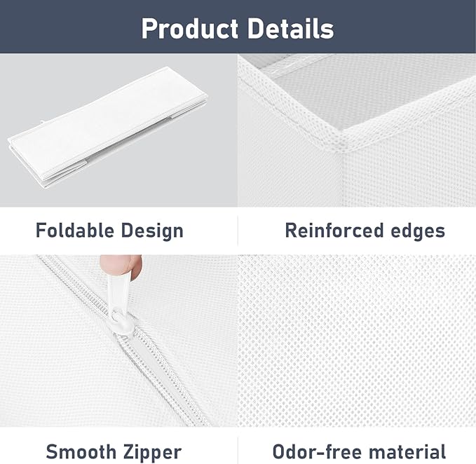 DIMJ Drawer Organizer Clothes Storage - 24 Pack Baby Dresser Organizer for Nursery, Small Fabric Closet Drawer Organizer Bins for Underwears Socks, Foldable Storage Dividers Organization for Bedroom