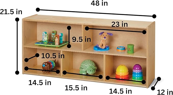 Young Time Jonti-Craft 7045YT Toddler Single Storage Unit Shelves - Kids Classroom Storage Shelf