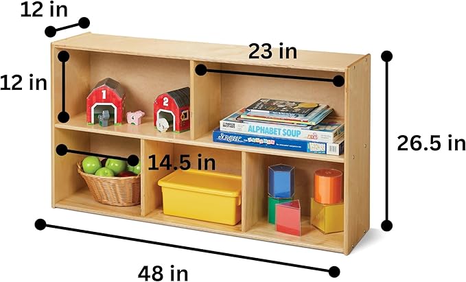 Young Time Jonti-Craft 7143YT Low Single Storage Shelves - Kids Classroom Shelf