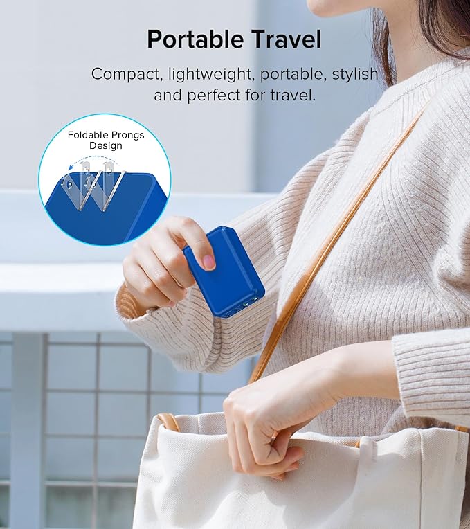 [2-Pack] Flat USB C Wall Charger,40W Fast USB C Charger Block,4-Port PD Power Adapter +QC Wall Plug Multiport Type C Charging Block Cube Compatible with iPhone 16 15 14 13 12 11 Pro Max XR XS 8(Blue)