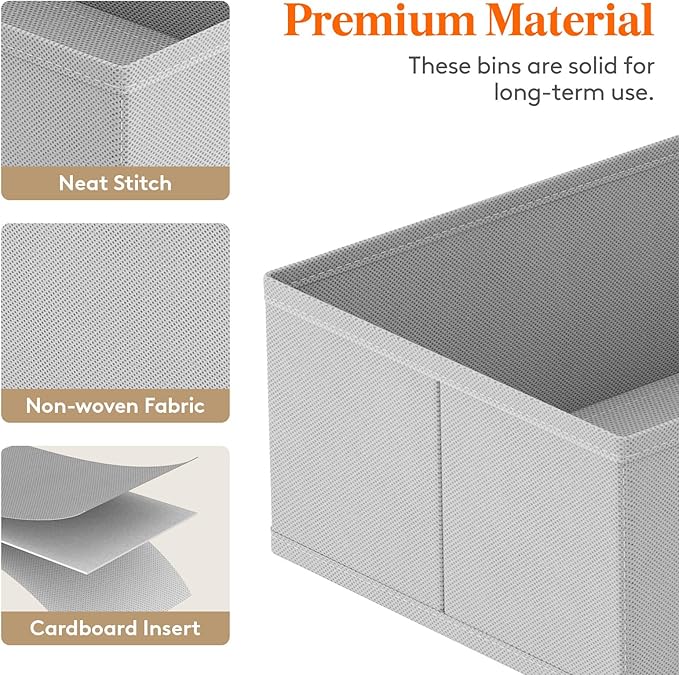 Lifewit Underwear Drawer Organizer for Closet 16 Pack, 3 Sizes Dresser Organizer Dividers, Deep Fabric Foldable Drawer Storage Organizer Bins for Clothes, Sock, Bra, Lingerie, Undies