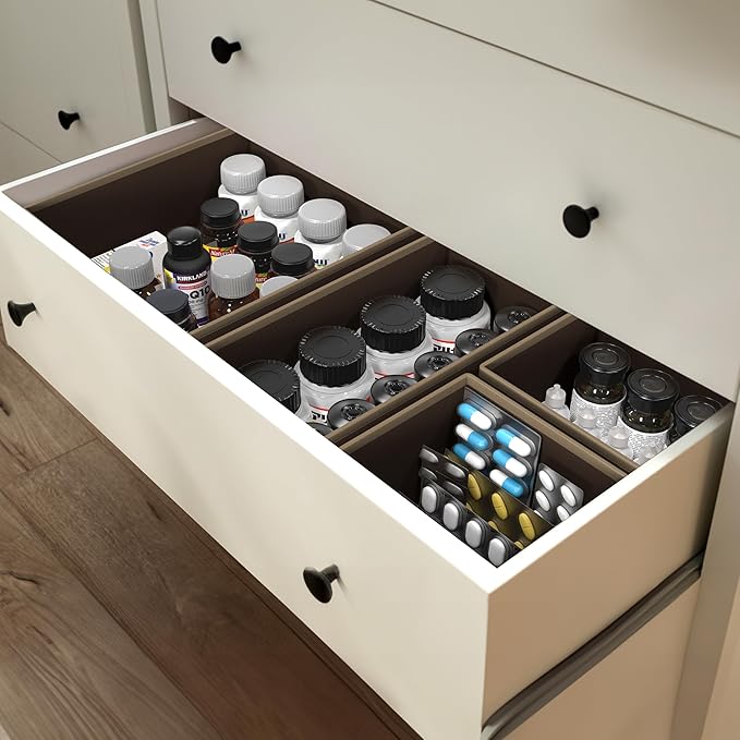 Simple Houseware Underwear Drawer Organizer for Lingerie/Undergarment/Bra/Panty/Sock/Onesie, Set of 6, Brown