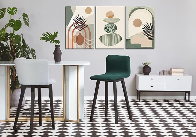 ZHAOSHOP Bohemian Wall-Decor - Modern Minimalist Wall Art - 3 Piece Wall Art for Living Room Ready to Hang Size 24" x 36"