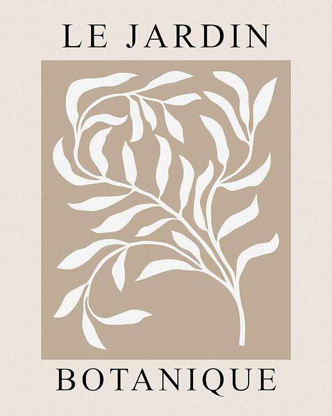 12x16in Unframed Neutral Botanical Wall Art Set of 3,Vintage Floral Exhibition Poster,Boho Wall Décor,Real Quality Canvas Paintings Decoration in Bathroom,Living Room,Bedroom