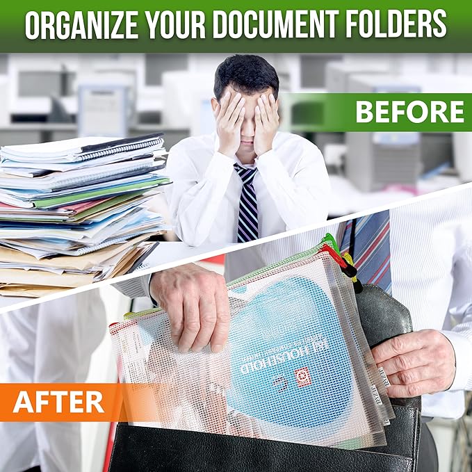 10 Pack Mesh Zipper Pouch Bags A3-12x18 - Plastic Zipper Pouches for Organizing - Board Game Bags - Puzzle Organizer Bag - Large Zippered Pouch Bag - Mesh Pouches with Zippered - Puzzle Storage