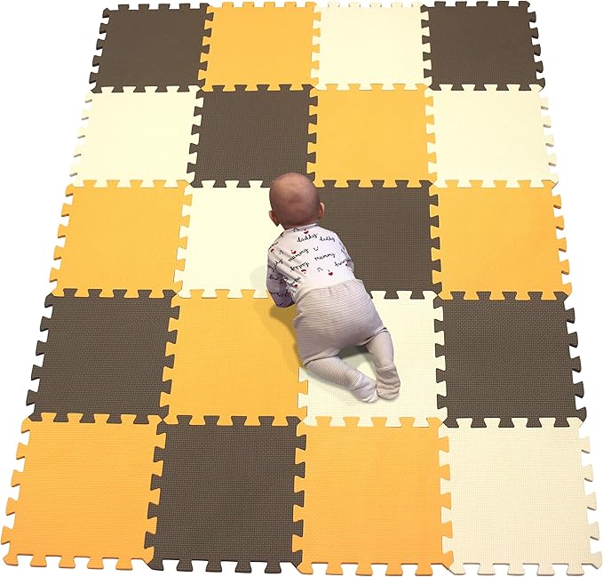 YIMINYUER® 20 Tiles (30cm×30cm×1cm Each Tile) Baby Soft Puzzle Play Mats, Kids Thick EVA Foam Floor, Toddlers & Children's Soft Interlocking Mat R02R06R10G301020