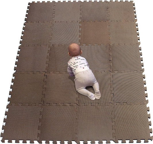 YIMINYUER® 20 Tiles (30cm×30cm×1cm Each Tile) Baby Soft Puzzle Play Mats, Kids Thick EVA Foam Floor, Toddlers & Children's Soft Interlocking Mat R06G301020