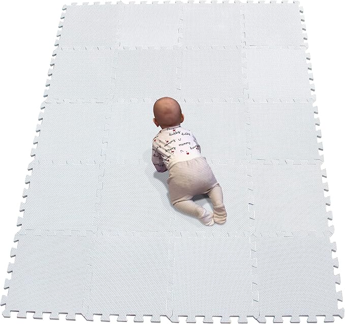 YIMINYUER® 20 Tiles (30cm×30cm×1cm Each Tile) Baby Soft Puzzle Play Mats, Kids Thick EVA Foam Floor, Toddlers & Children's Soft Interlocking Mat R01G301020